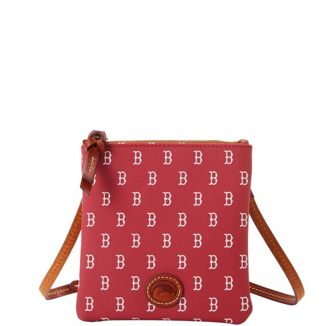 Dooney & Bourke Womens MLB Red Sox Small North South Top Zip Crossbody Coated Cotton Shoulder Bag Product Image