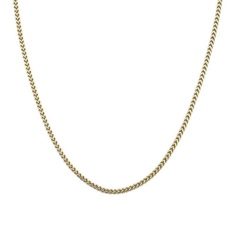 Mens LYNX Stainless Steel Franco Chain Necklace Gold Tone Product Image