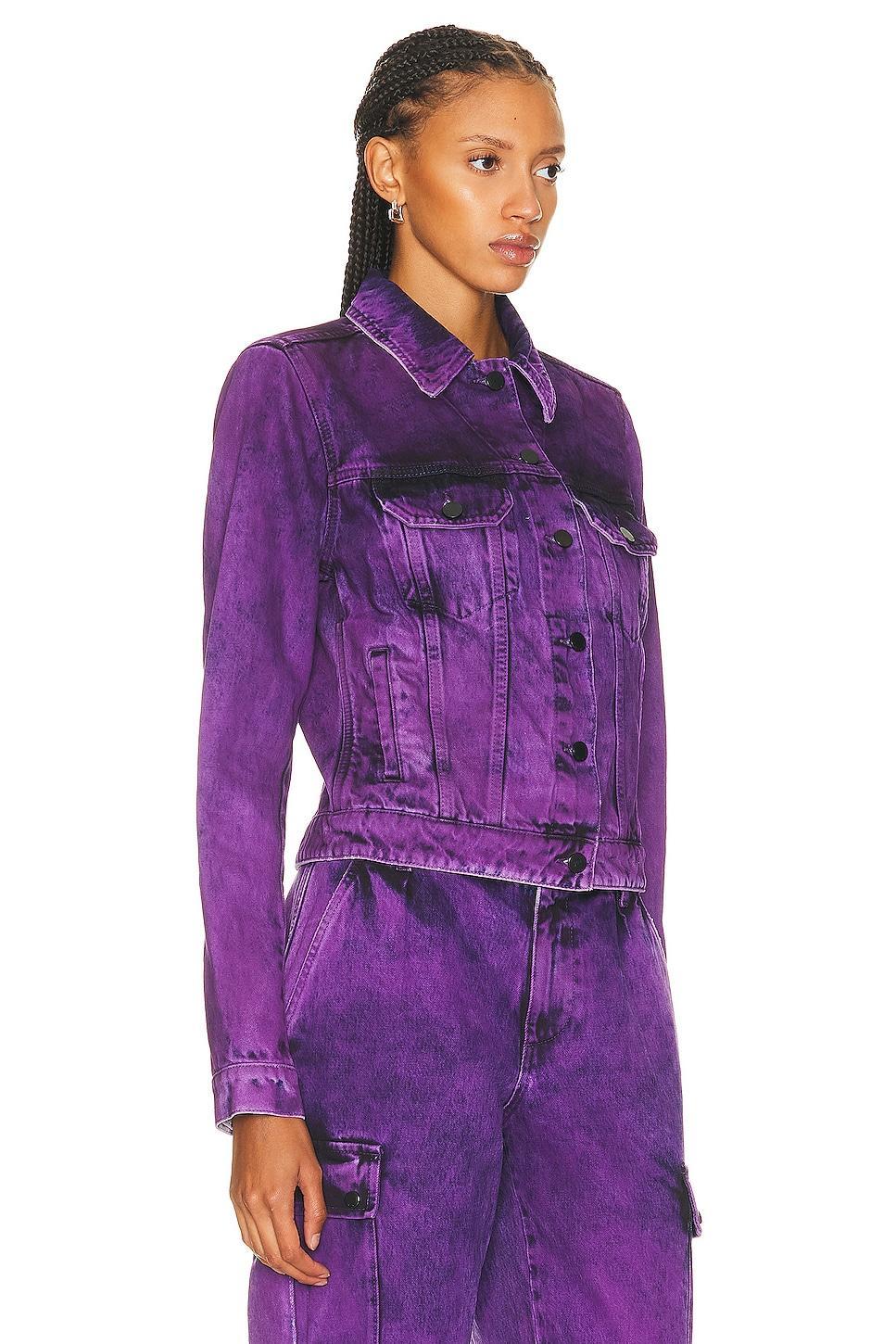 RTA Denim Jacket in Purple Product Image