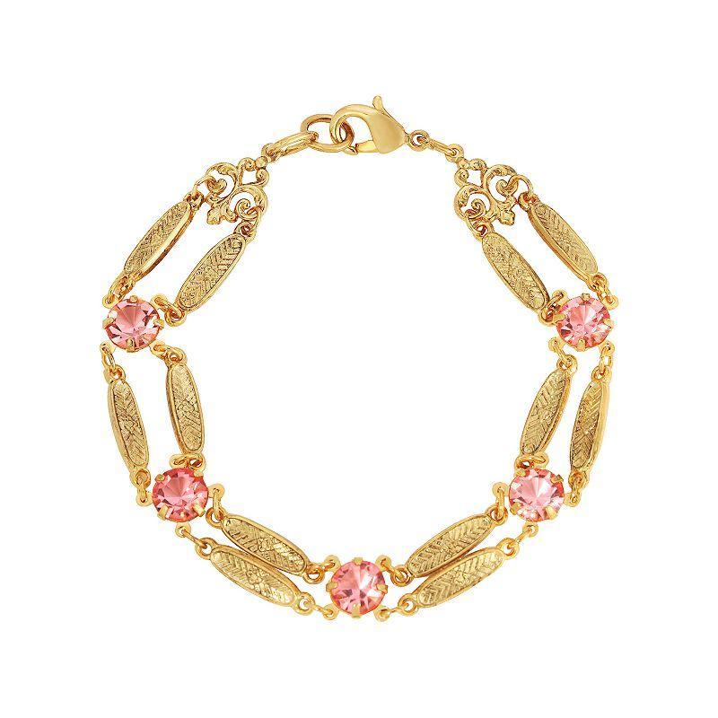 2028 Crystal Gold-Tone Link Bracelet Product Image