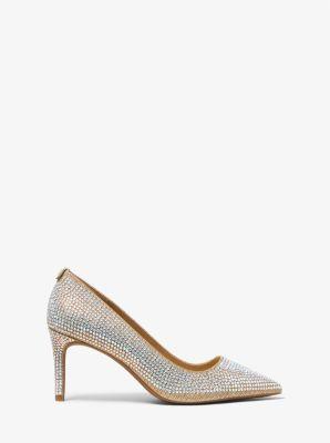 Alina Flex Crystal Embellished Glitter Chain-Mesh Pump Product Image