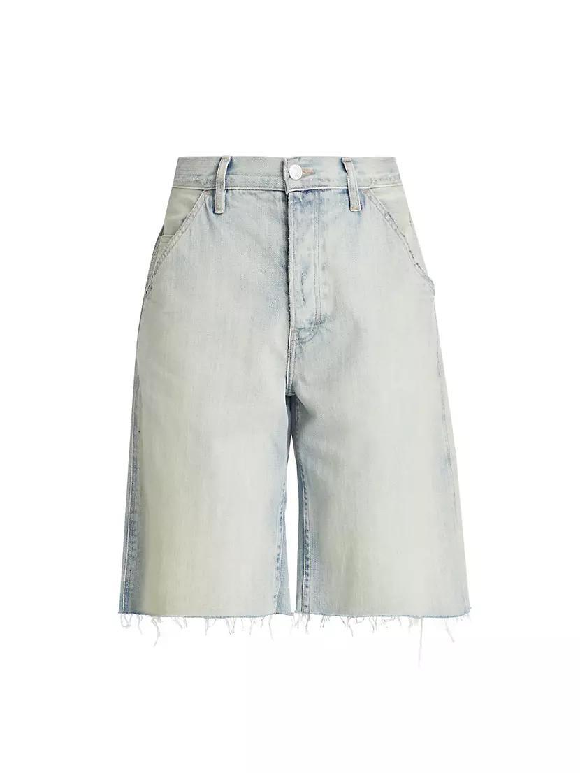 Skater Wide-Leg Denim Shorts Product Image