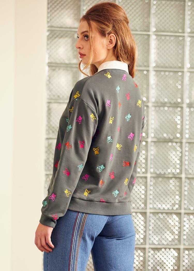 Drive-In Diva Collar Sweatshirt Product Image