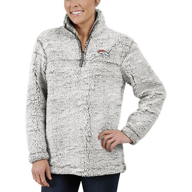 Womens G-III 4Her by Carl Banks Gray Denver Broncos Sherpa Quarter-Zip Pullover Jacket Product Image