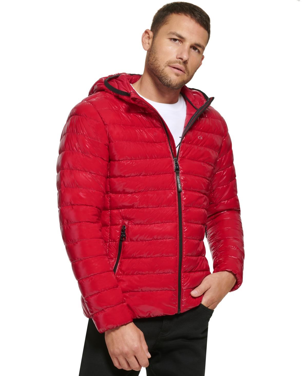 Calvin Klein Mens Hooded & Quilted Packable Jacket Product Image