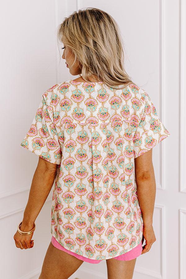 Cue The Sunshine Floral Shift Top Product Image