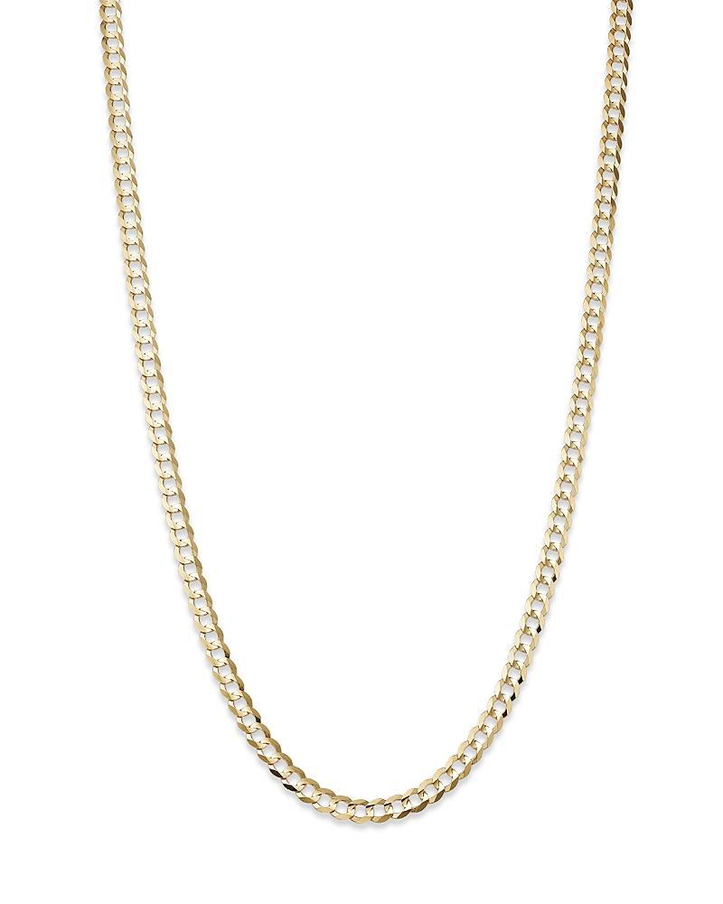 Bloomingdales Fine Collection Mens Comfort Curb Link Chain Necklace in 14K Yellow Gold, 24 - Exclusive Product Image