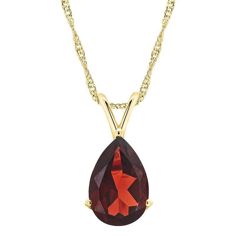 Macys Garnet (3-1/3 ct. t.w.) Pendant Necklace in 14K White Gold Product Image