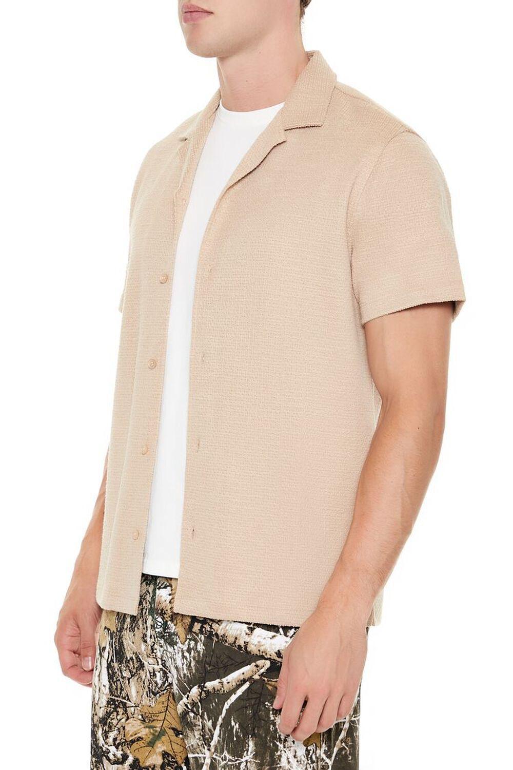 Textured Cuban-Collar Shirt | Forever 21 Product Image