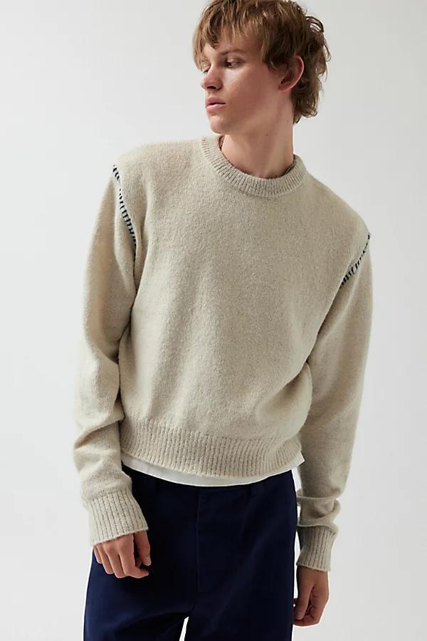 Urban Outfitters UO Hudson Shrunken Crew Neck Sweater Mens at Urban Outfitters Product Image