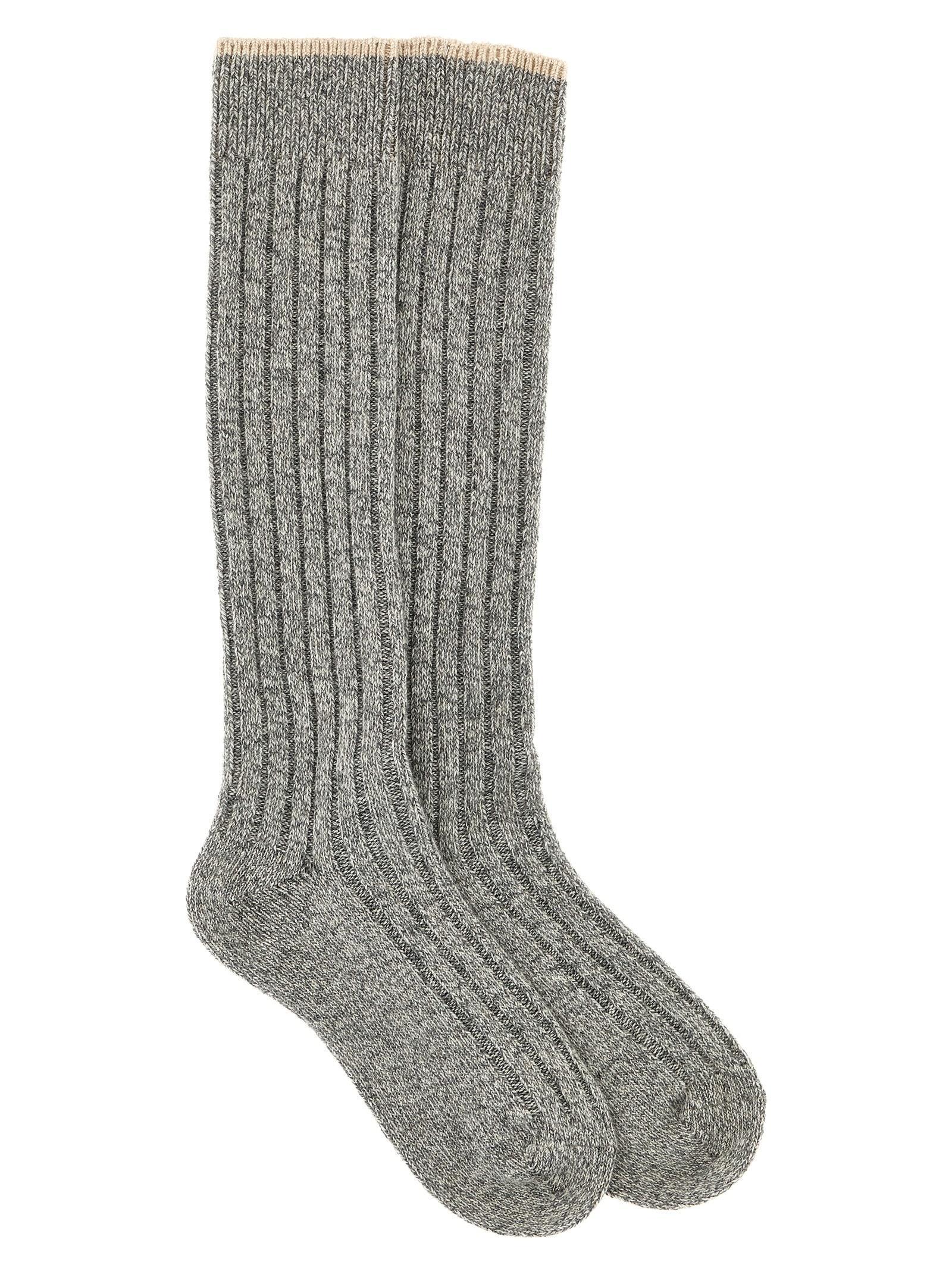 BRUNELLO CUCINELLI Short Socks In Gray Product Image