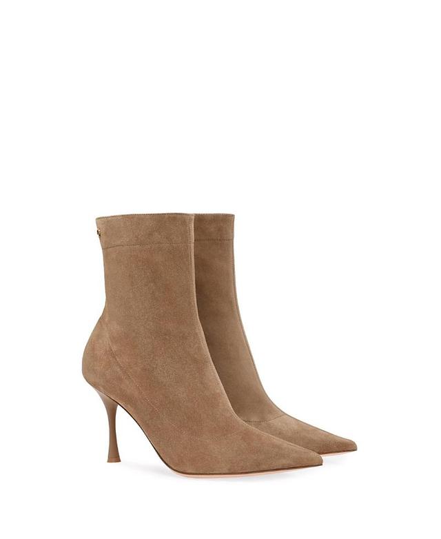 Gianvito Rossi Womens Dunn Pointed Toe High Heel Booties Product Image