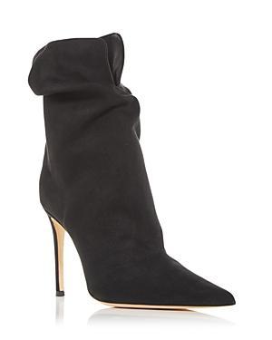 Womens 85MM Suede Slouch Stiletto Booties Product Image