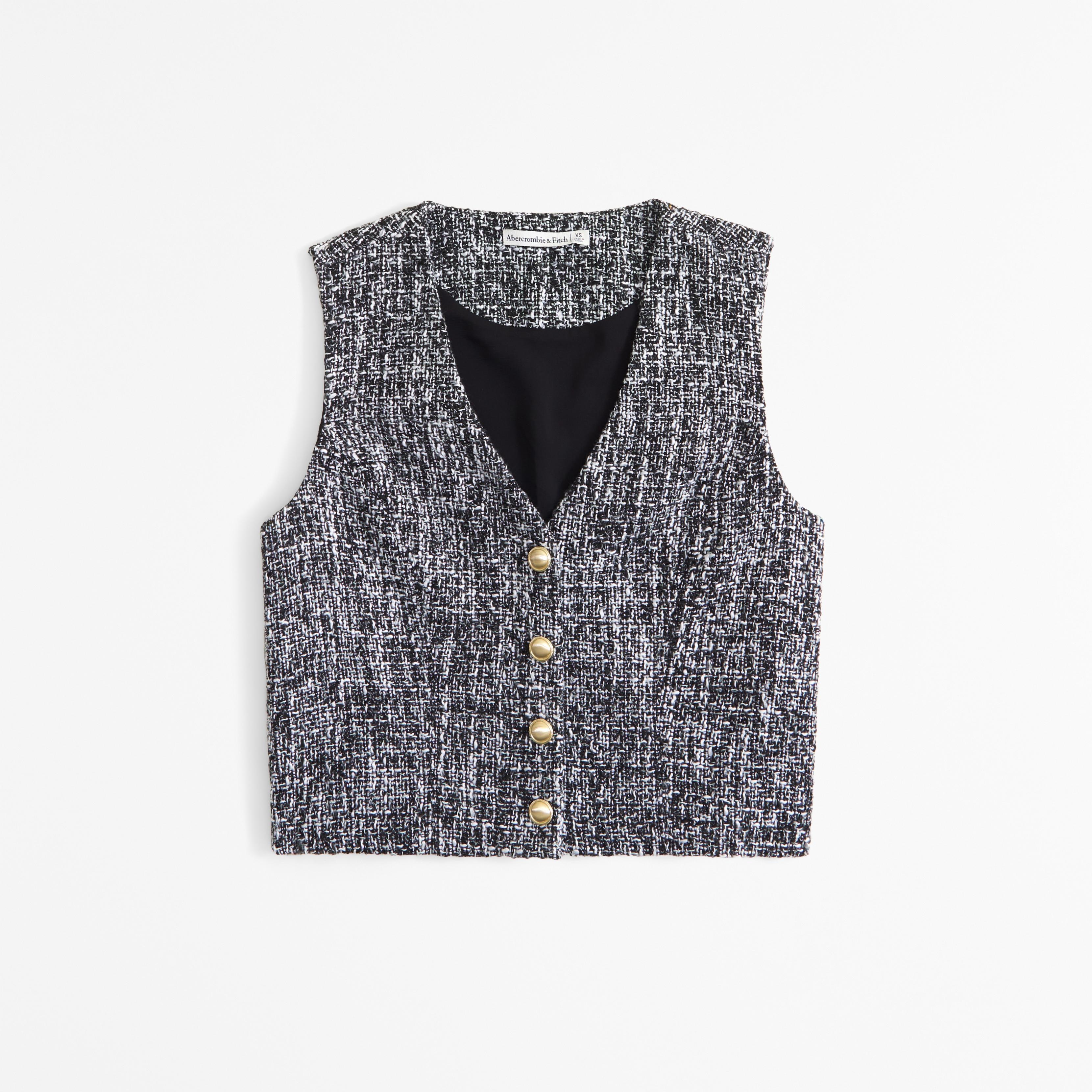 Tweed Vest Set Top Product Image