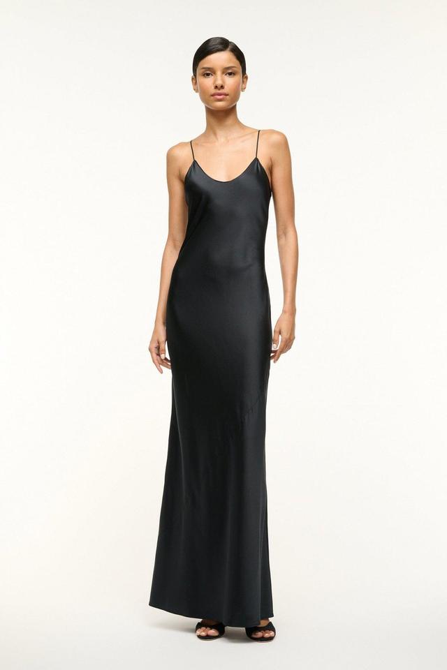 MILNER SILK SLIP DRESS | BLACK Product Image