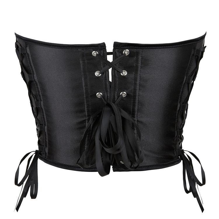 Plain Lace-Up Bustier Top Product Image