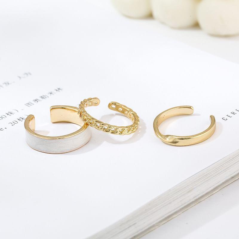 Set of 3: Gold Tone Open Ring Product Image