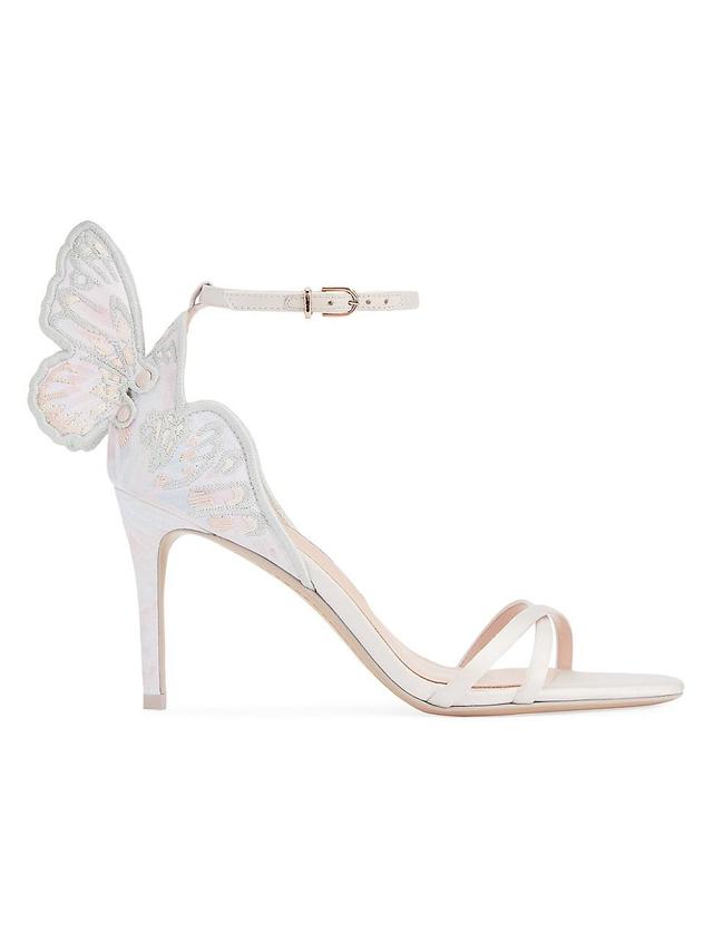 Womens Chiara Butterfly-Accent 85MM Satin Sandals Product Image