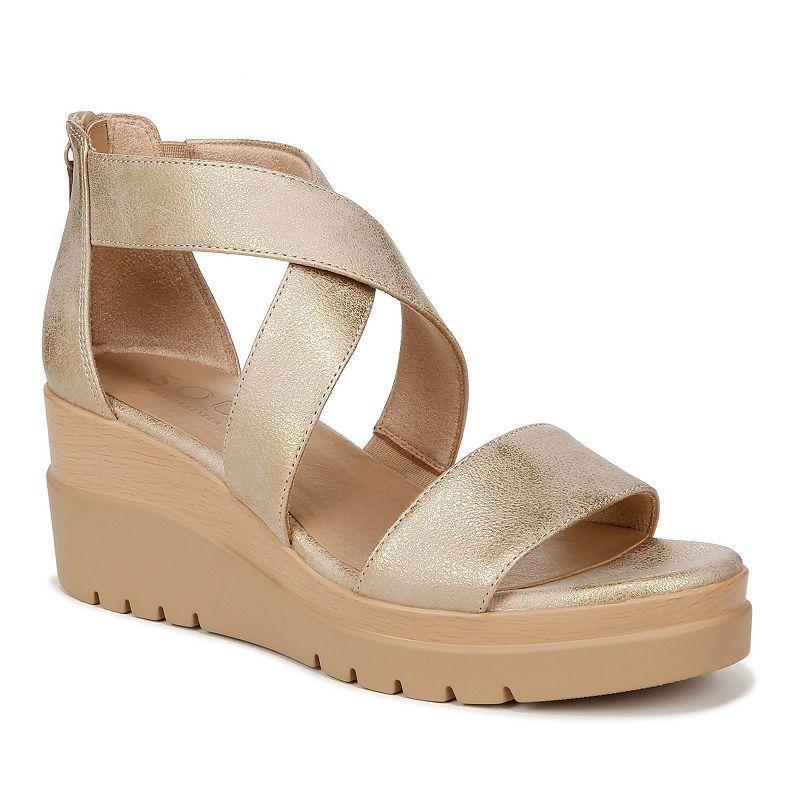 SOUL Naturalizer Goodtimes Womens Wedge Sandals Drk Yellow Product Image