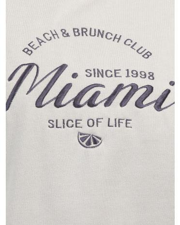 Long Sleeve Miami Beach Brunch Club Sweatshirt for Women | Polyester/Cotton Product Image