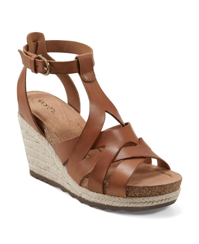 Earth Womens Malera Open Toe Ankle Strap Wedge Sandals Product Image