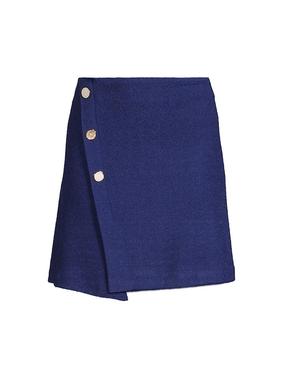 Womens Boucl Wrap-Front Miniskirt Product Image