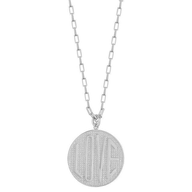 Sunkissed Sterling Sterling Silver Love Medallion Necklace, Womens Gold Tone Product Image