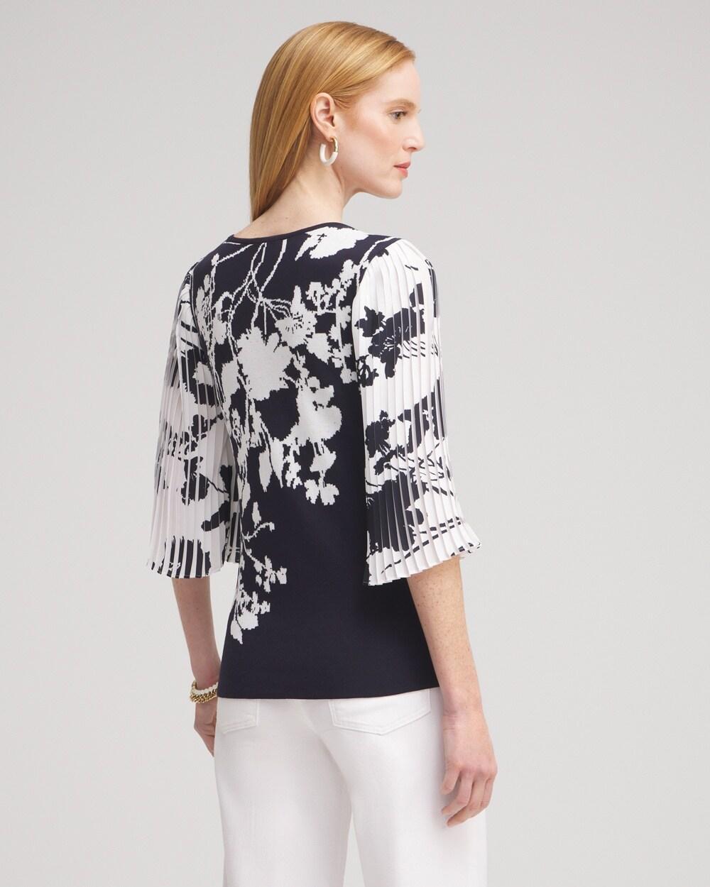 Knit Woven Floral Pullover Product Image