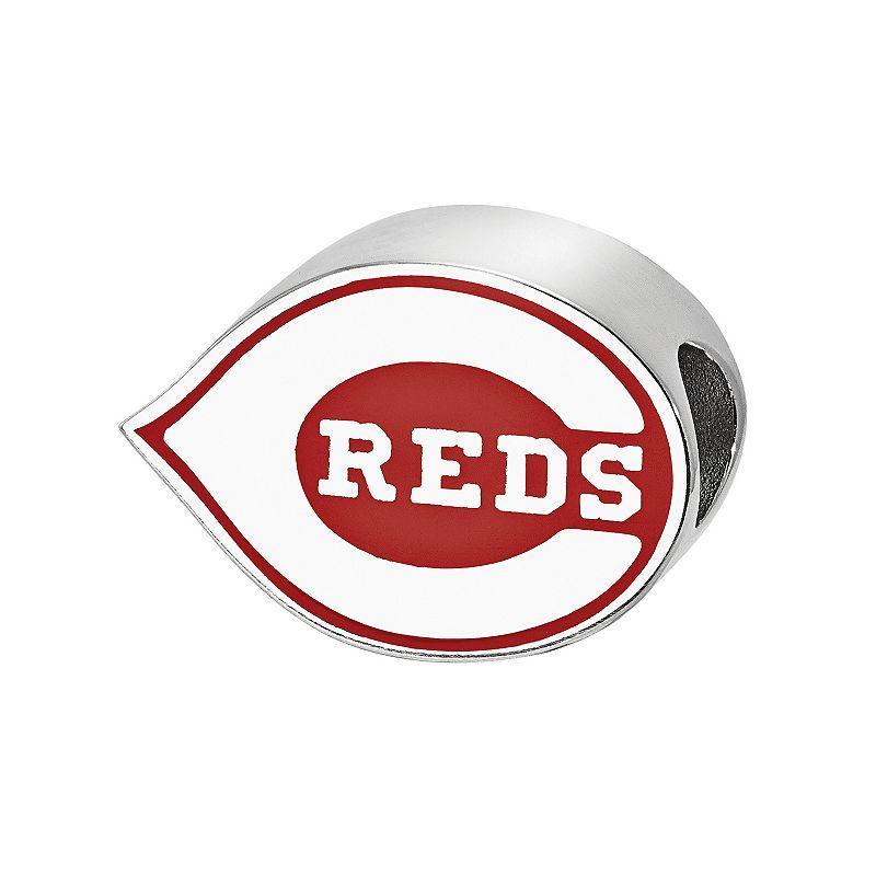 Sterling Silver LogoArt Cincinnati Reds Enameled Bead, Womens Product Image