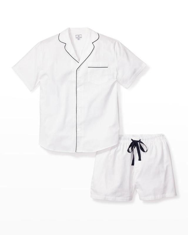 Mens Solid Short Pajama Set w/ Piping Product Image