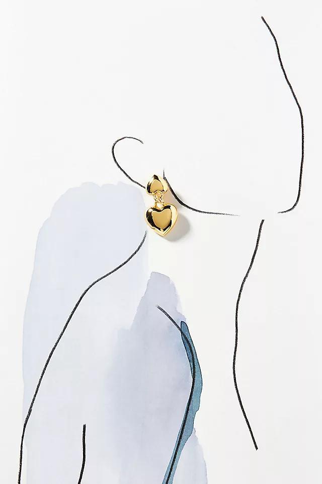 Kenneth Jay Lane Double Heart Drop Earrings Product Image