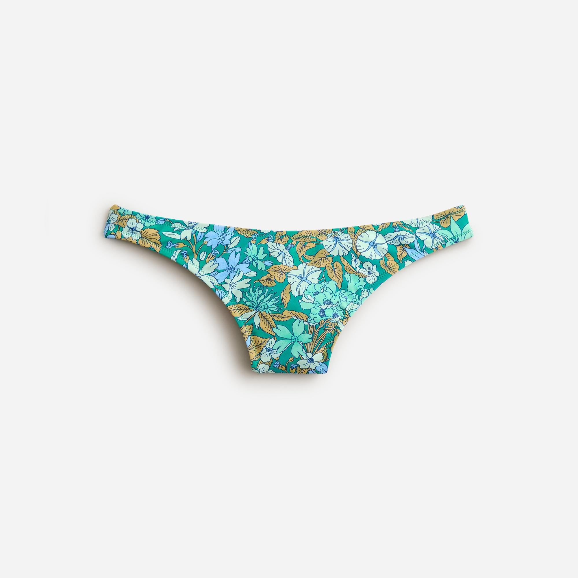 1989 high-leg bikini bottom in aqua blooms Product Image