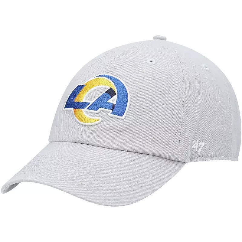 Mens 47 Gray Los Angeles Rams Clean Up Adjustable Hat Product Image