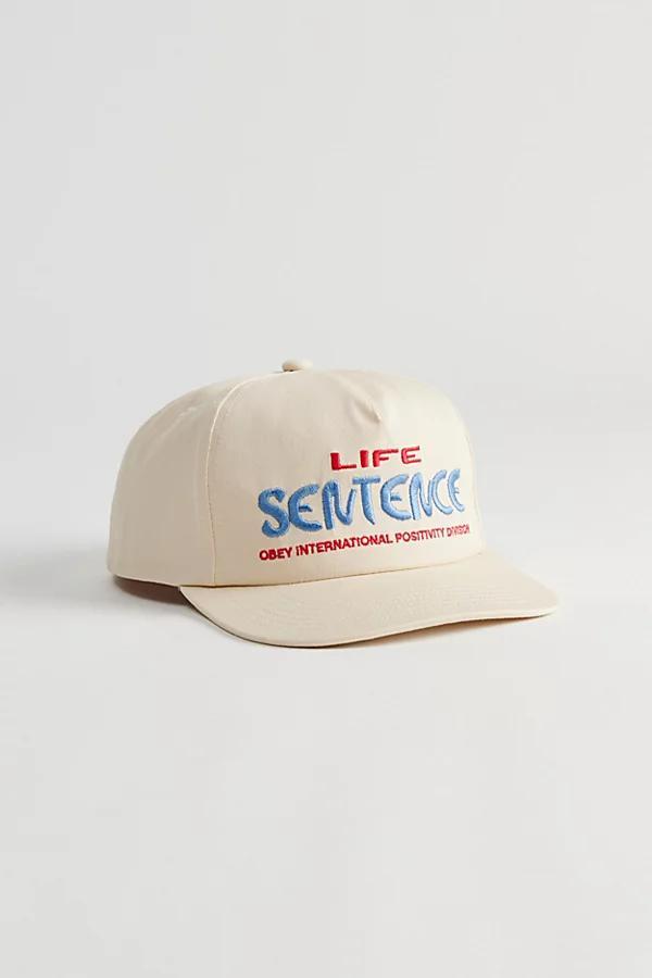 OBEY Life Sentence 5-Panel Baseball Hat Mens at Urban Outfitters Product Image