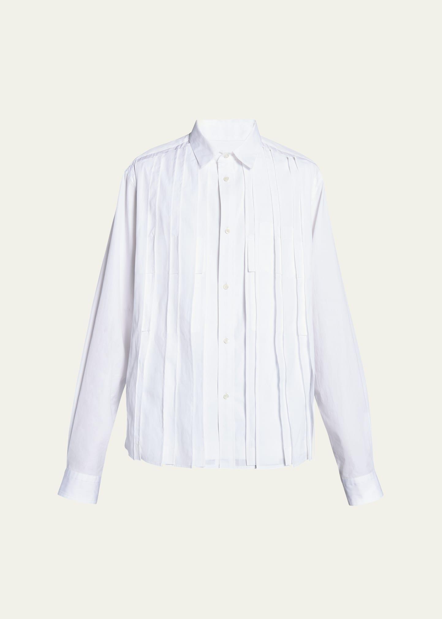 Mens Pintuck Cotton Poplin Shirt Product Image