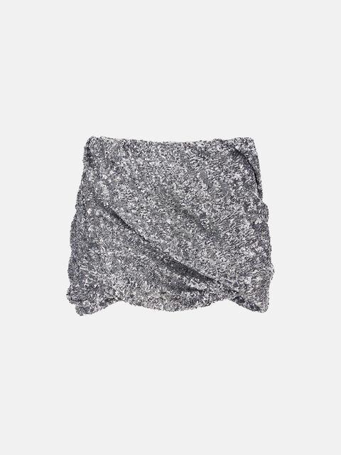 Silver mini skirt Product Image