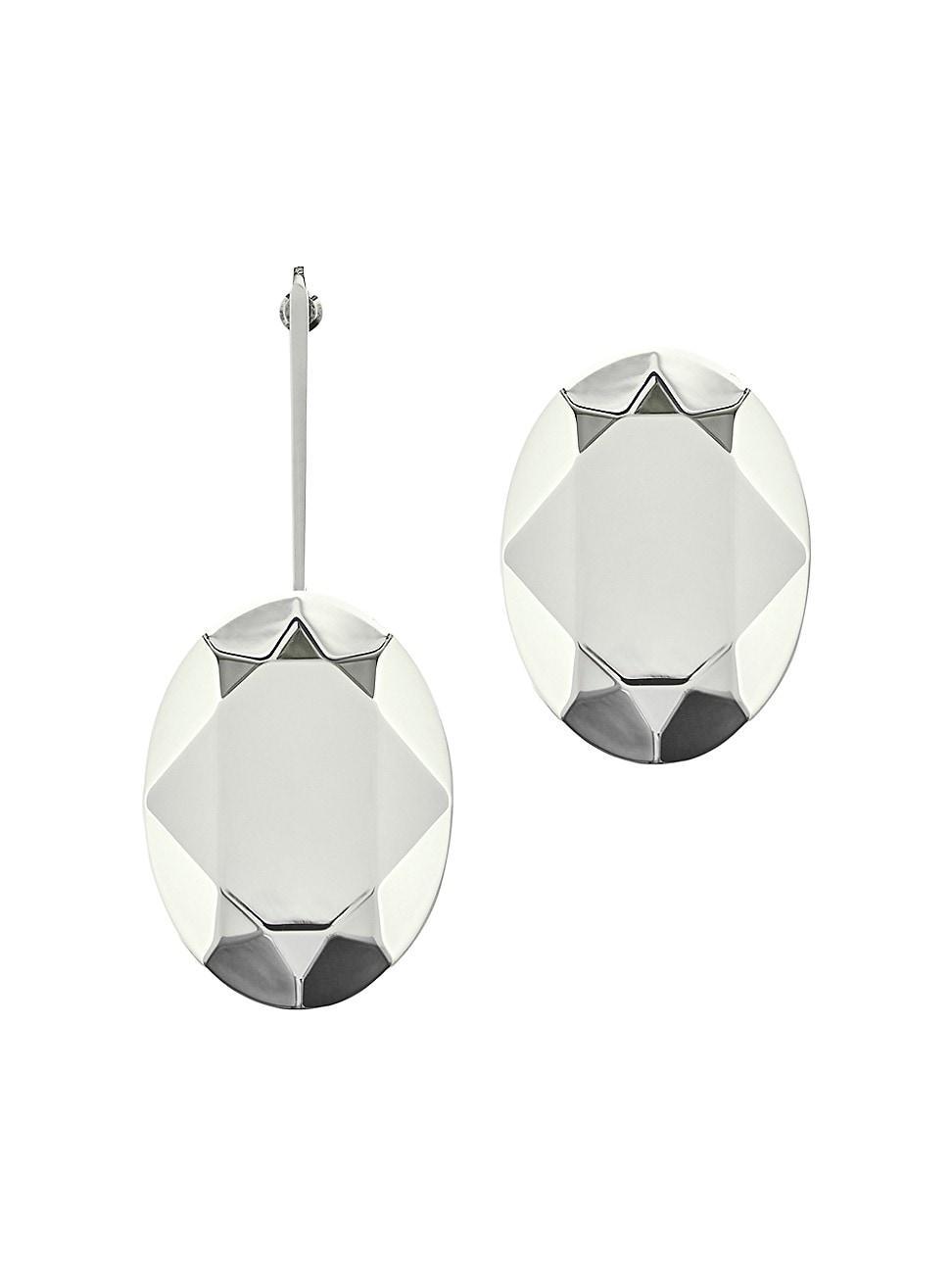 Womens Silvertone Asymmetric Earrings Product Image