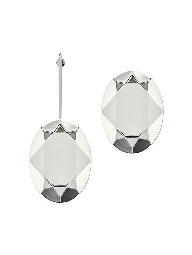 Womens Silvertone Asymmetric Earrings Product Image