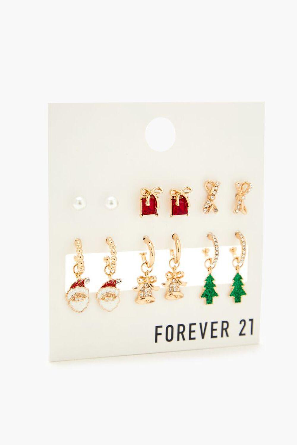 Christmas Stud & Hoop Earring Set | Forever 21 Product Image