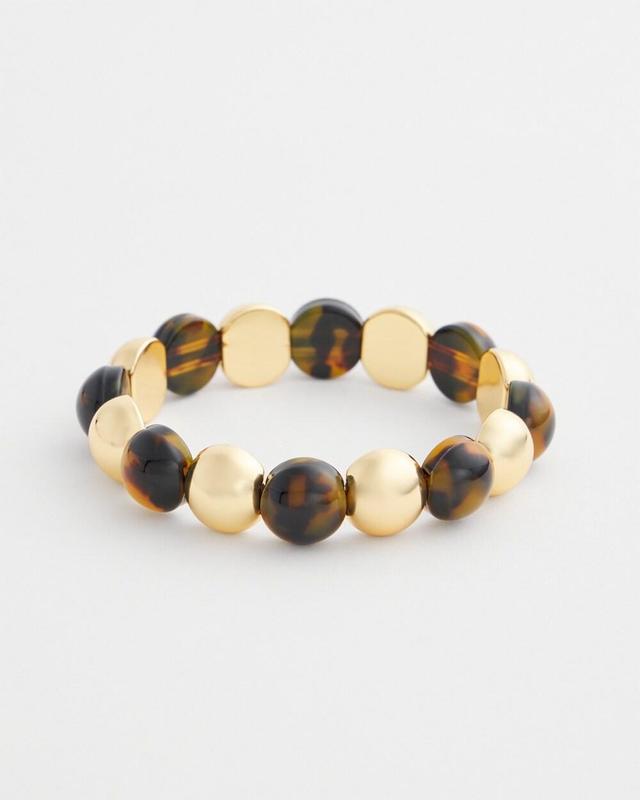 Tortoiseshell Beaded Stretch Bracelet   Chico's - Brown - Women Product Image