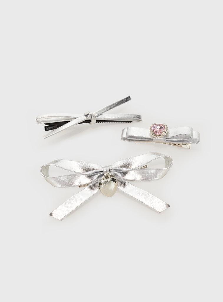 Mich Hair Clip Pack Silver Product Image