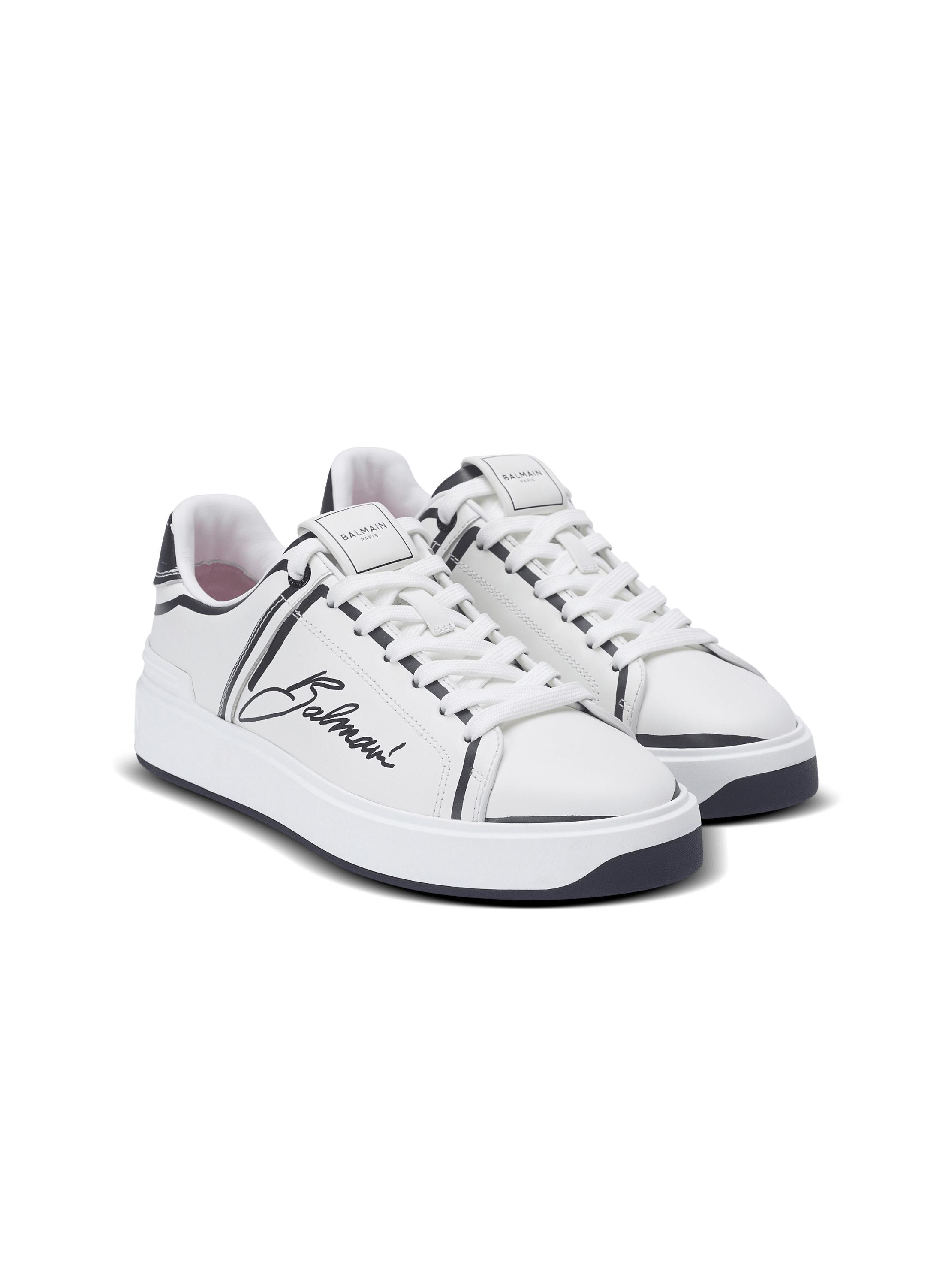 B-Court printed calfskin trainers Product Image