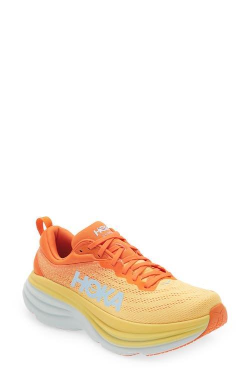 HOKA Mens HOKA Bondi 8 - Mens Shoes Amber Yellow/Puffins Bill Product Image