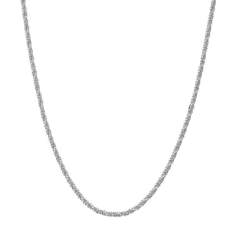 PRIMROSE Sterling Silver Crystal Link Chain Necklace, Womens Product Image