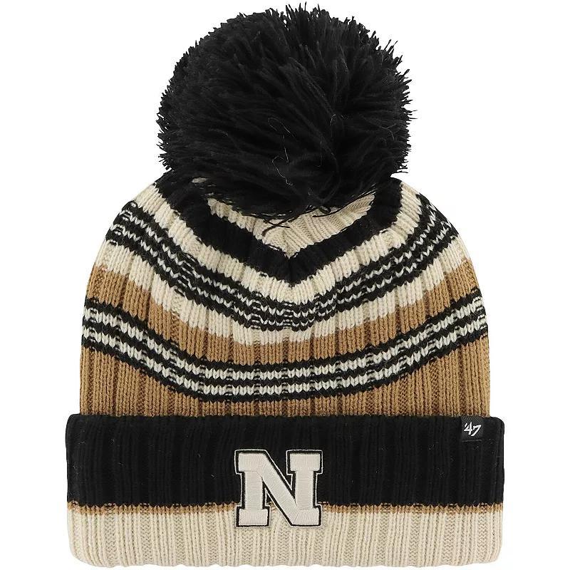 Womens 47 Brand Khaki Nebraska Huskers Barista Cuffed Knit Hat with Pom Product Image