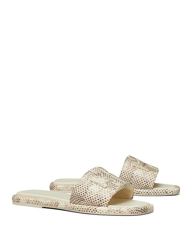 Tory Burch Double T Sport Slides (Smoke Roccia) Women's Sandals Product Image