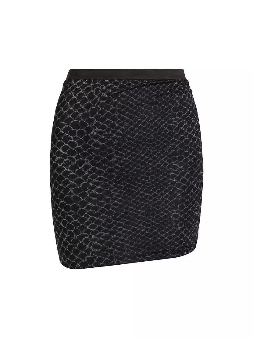 Gonna Jade Crocodile Miniskirt Product Image