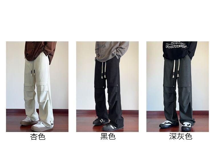 Drawstring Waist Corduroy Pants Product Image