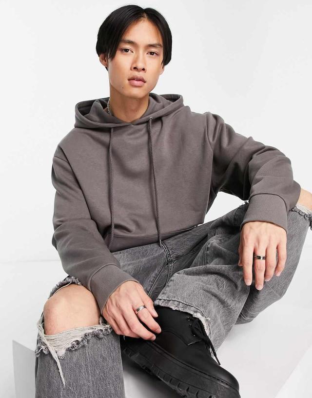 COLLUSION hoodie in charcoal gray Product Image