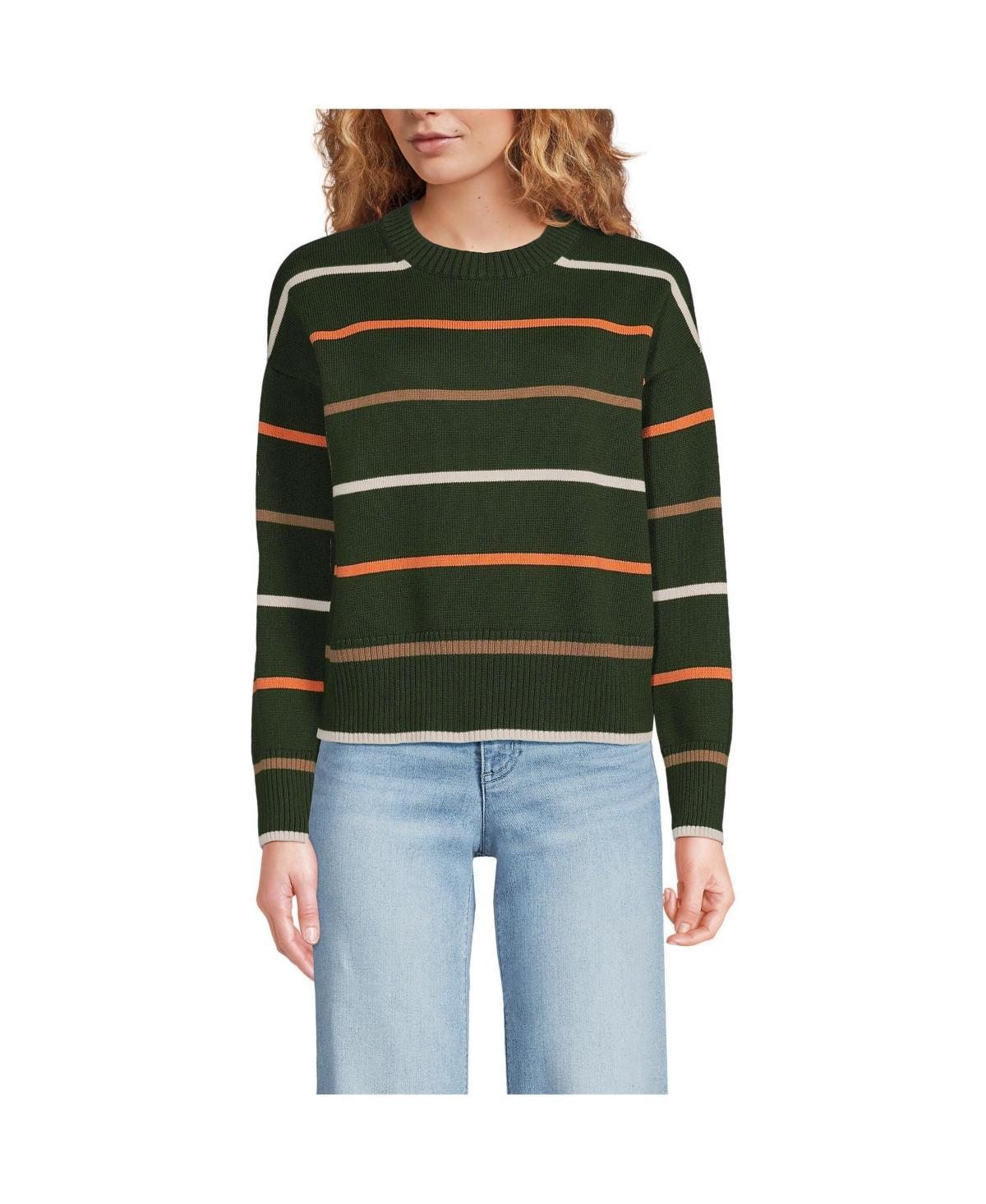 Womens Lands End Drifter Cotton Easy Fit Crewneck Sweater Product Image